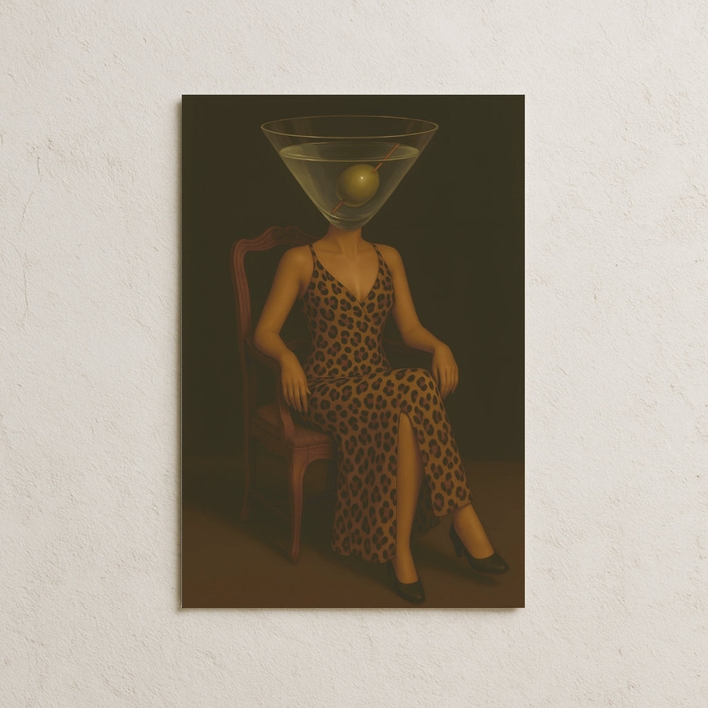 Martini Kafalı Kadın Posteri