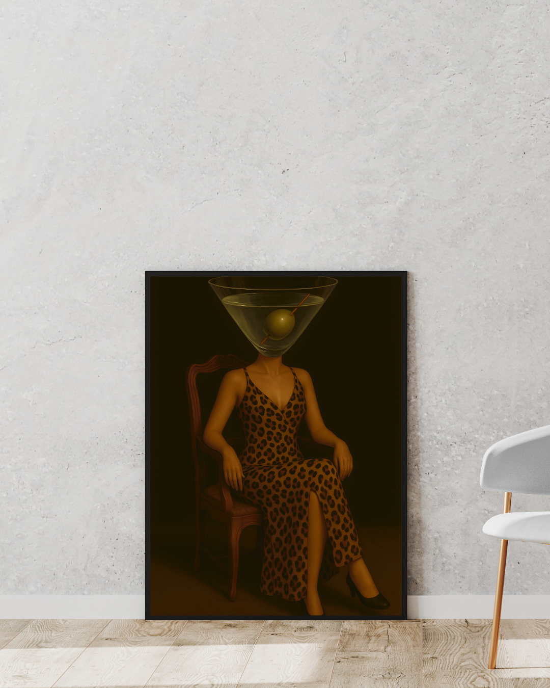 Martini Kafalı Kadın Posteri