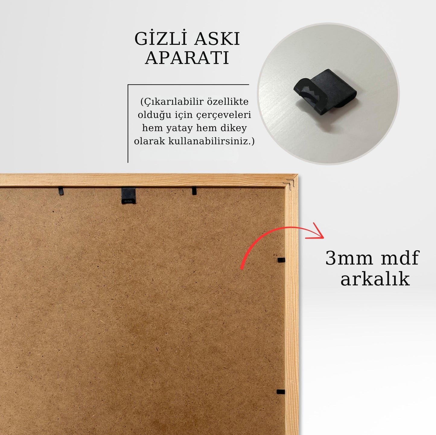 meşe ahşap çerçeve