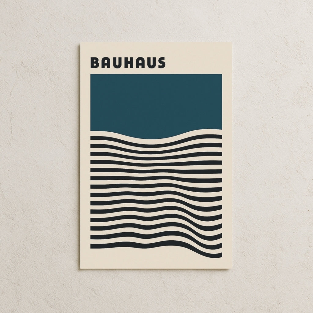 Bauhaus Blue Waves Posteri