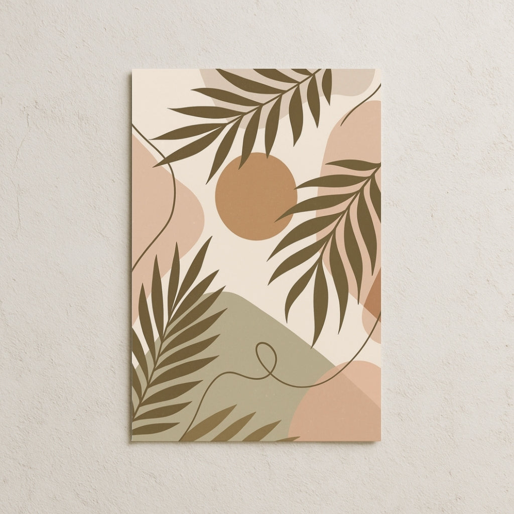 Yapraklar ve Pastel Tonlar Posteri-1
