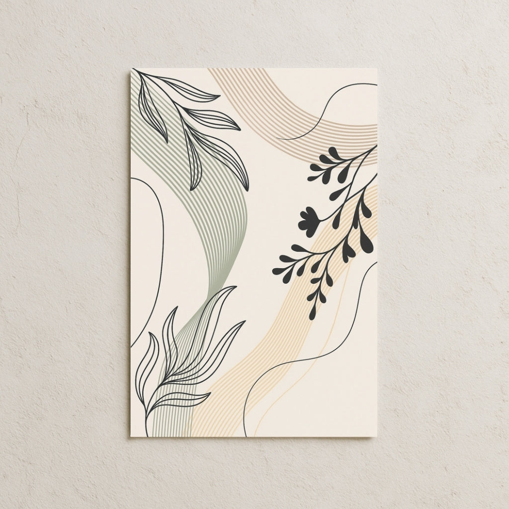 Soft Renkler ve Çizgisel Formlar Posteri-3