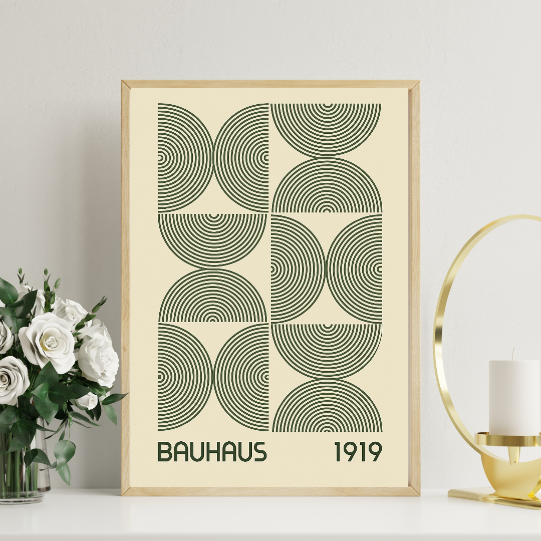 Bauhaus Green Half Posteri