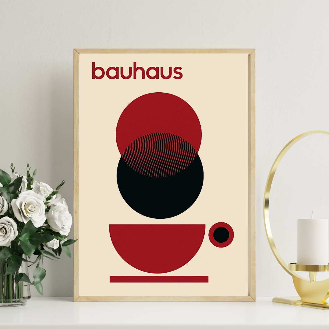 Bauhaus Red Cup Posteri