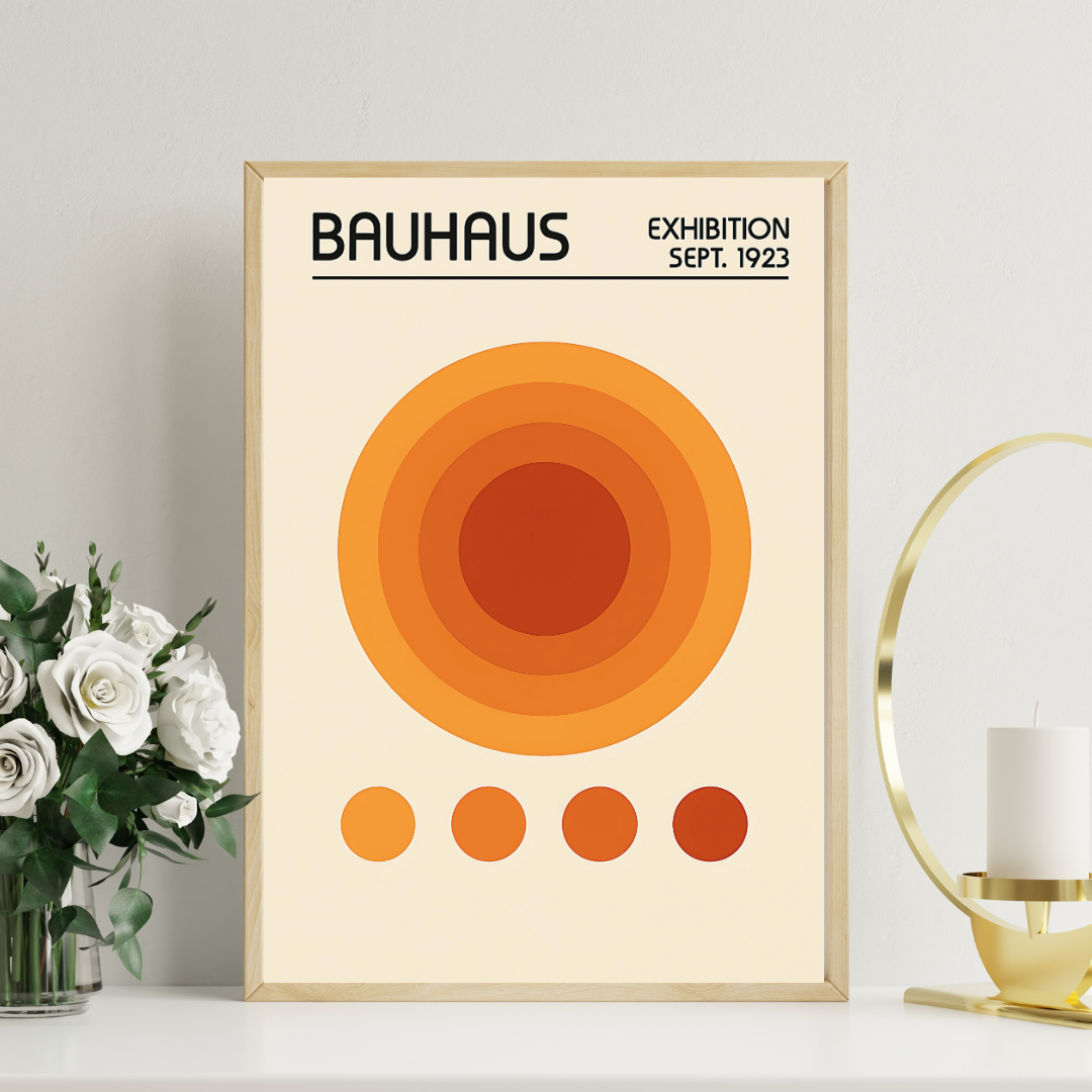 Bauhaus Orange Eye Posteri