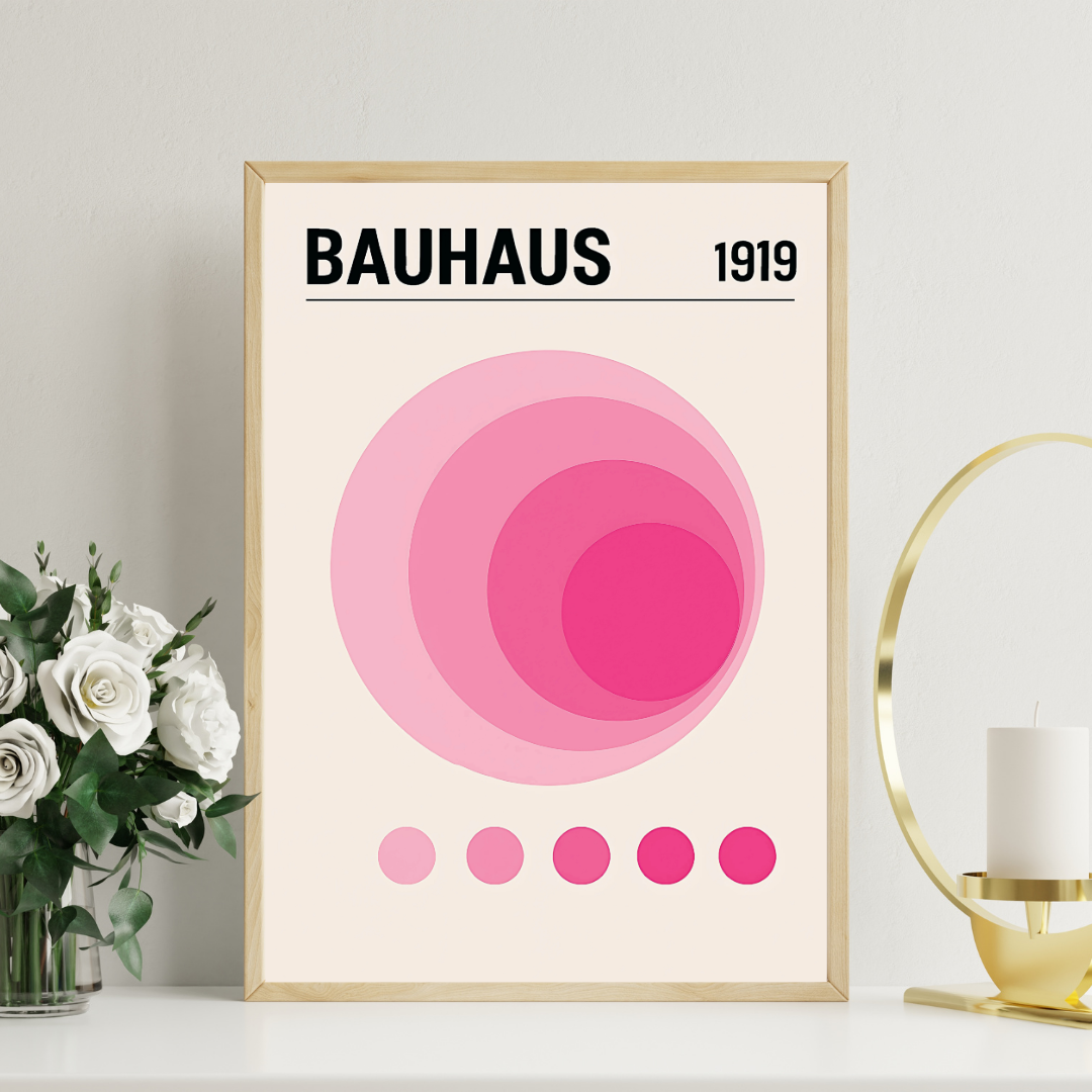 Bauhaus Pink Posteri
