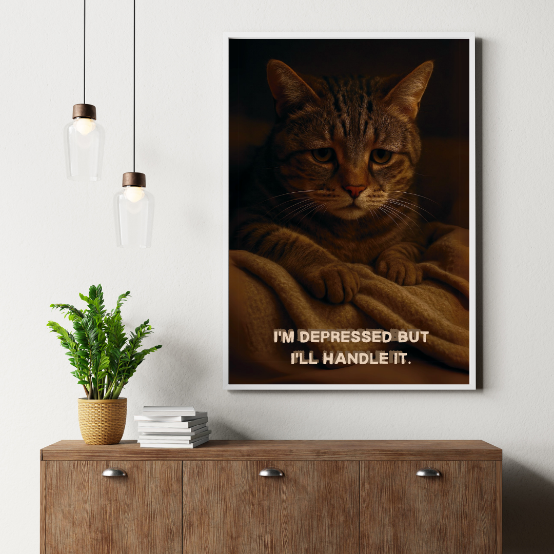 Depresif Kedi Posteri