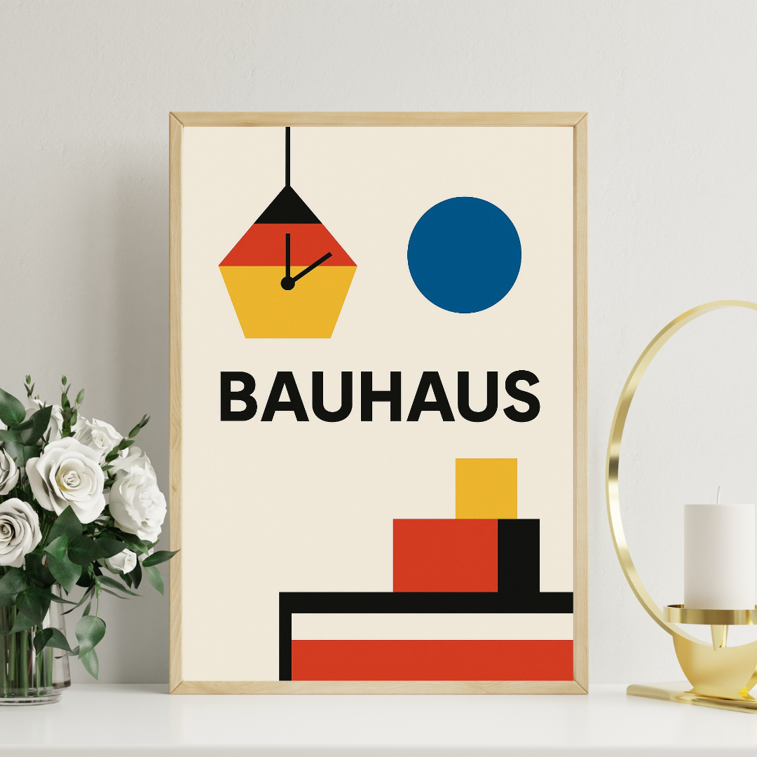 Bauhaus Geometric Posteri