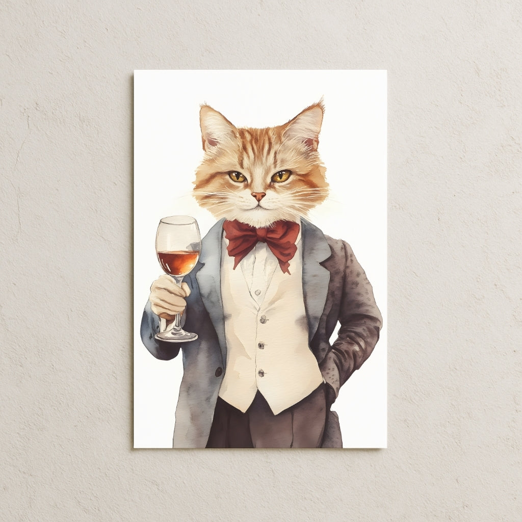 Şampanya Seven Kedi Posteri