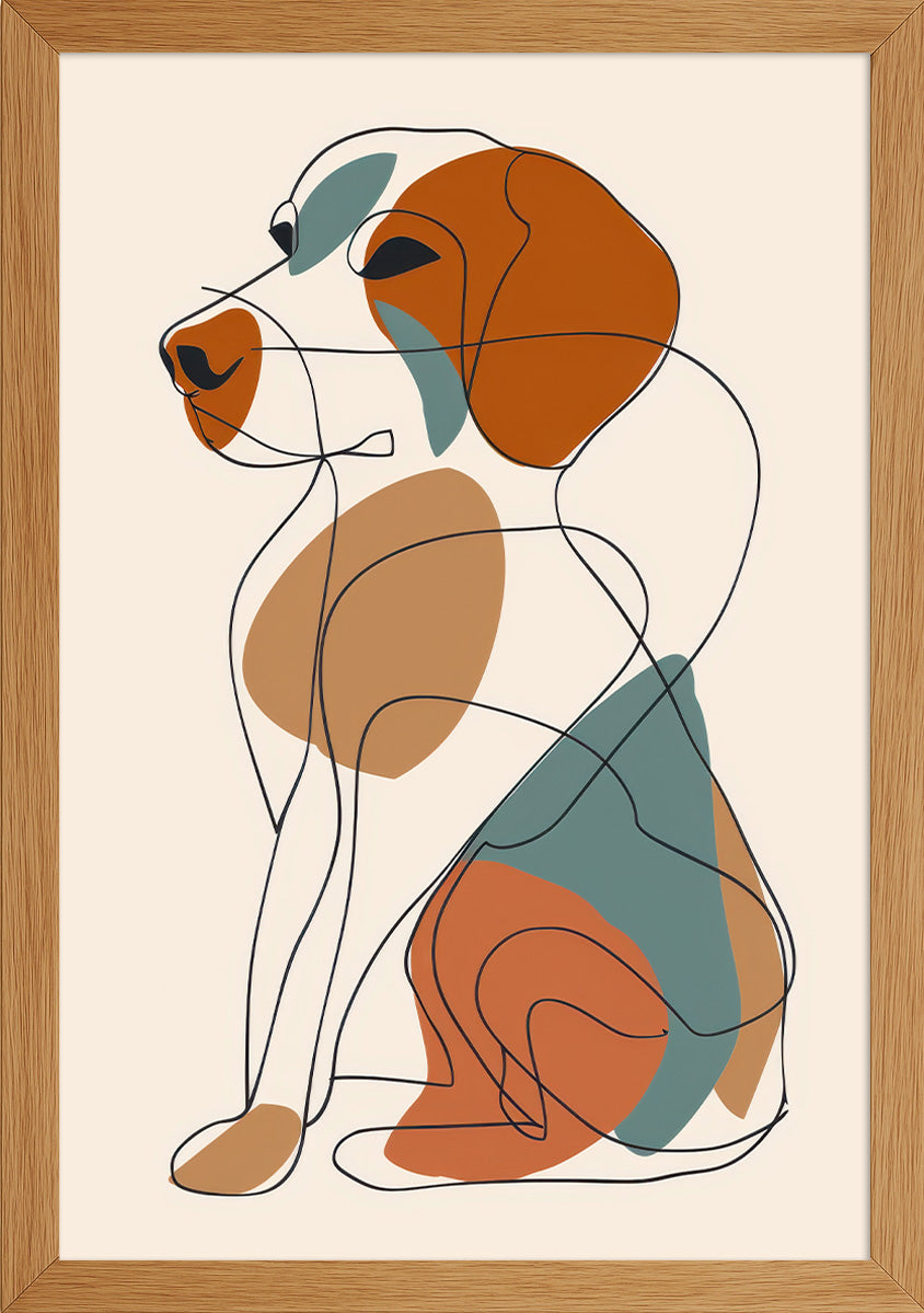 2 Boyutlu Çizim-Köpek Posteri-4