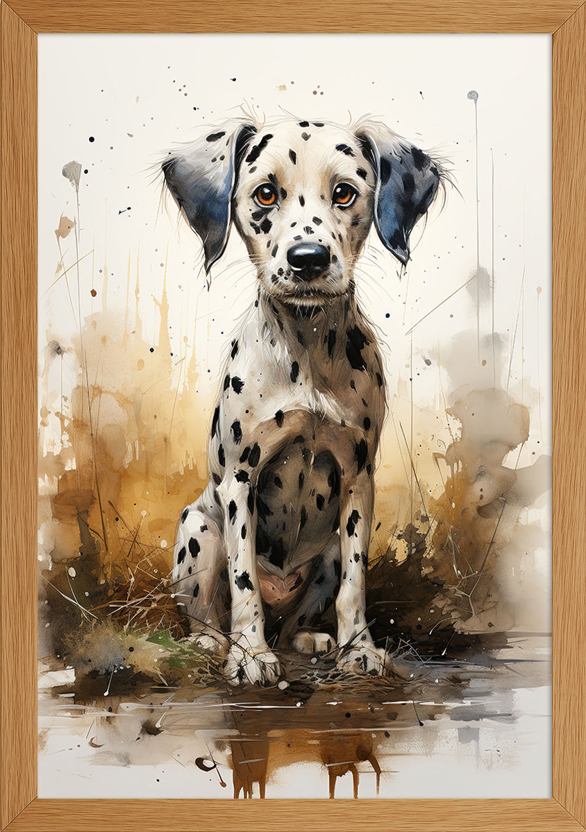 Yağlı Boya Köpek Posteri-1