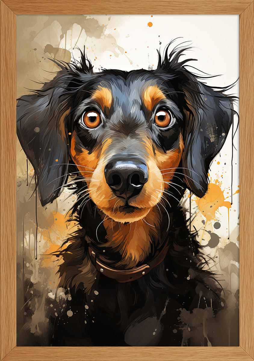 Yağlı Boya Köpek Posteri-2