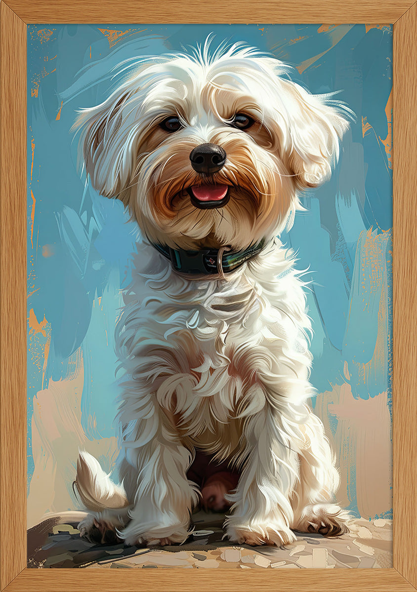 Yağlı Boya Köpek Posteri-3
