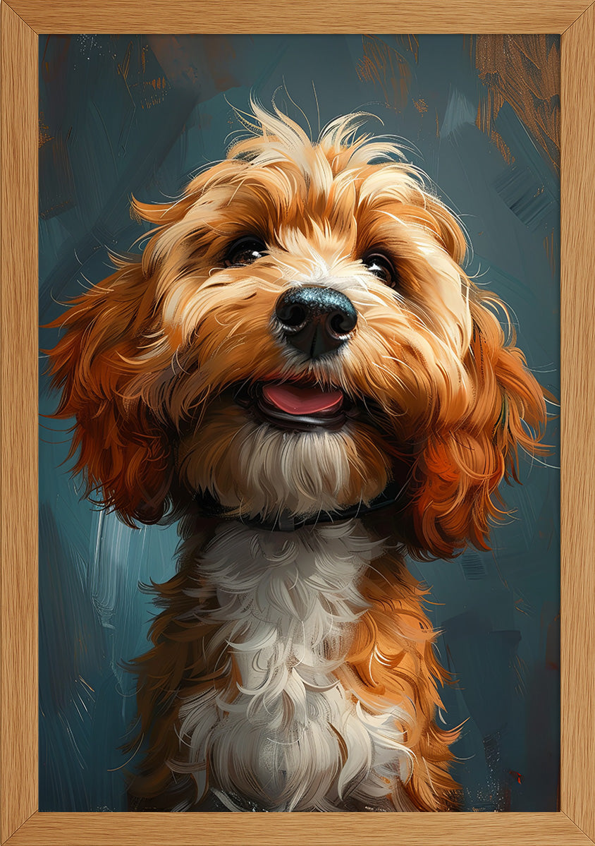Yağlı Boya Köpek Posteri-4