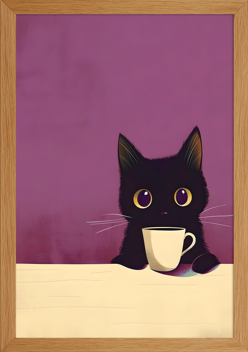 Kahve Seven Kedi Posteri