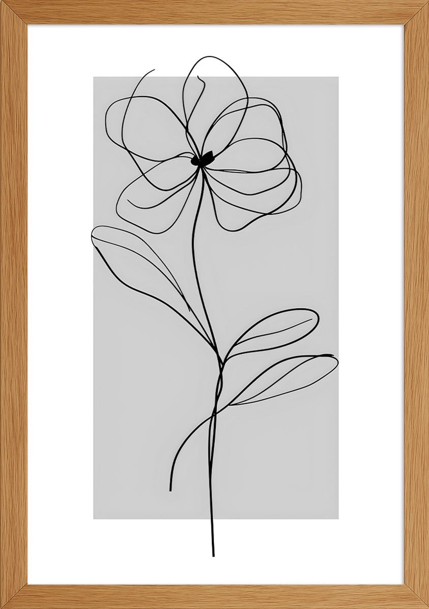 Çizgisel Yapraklar Posteri-3