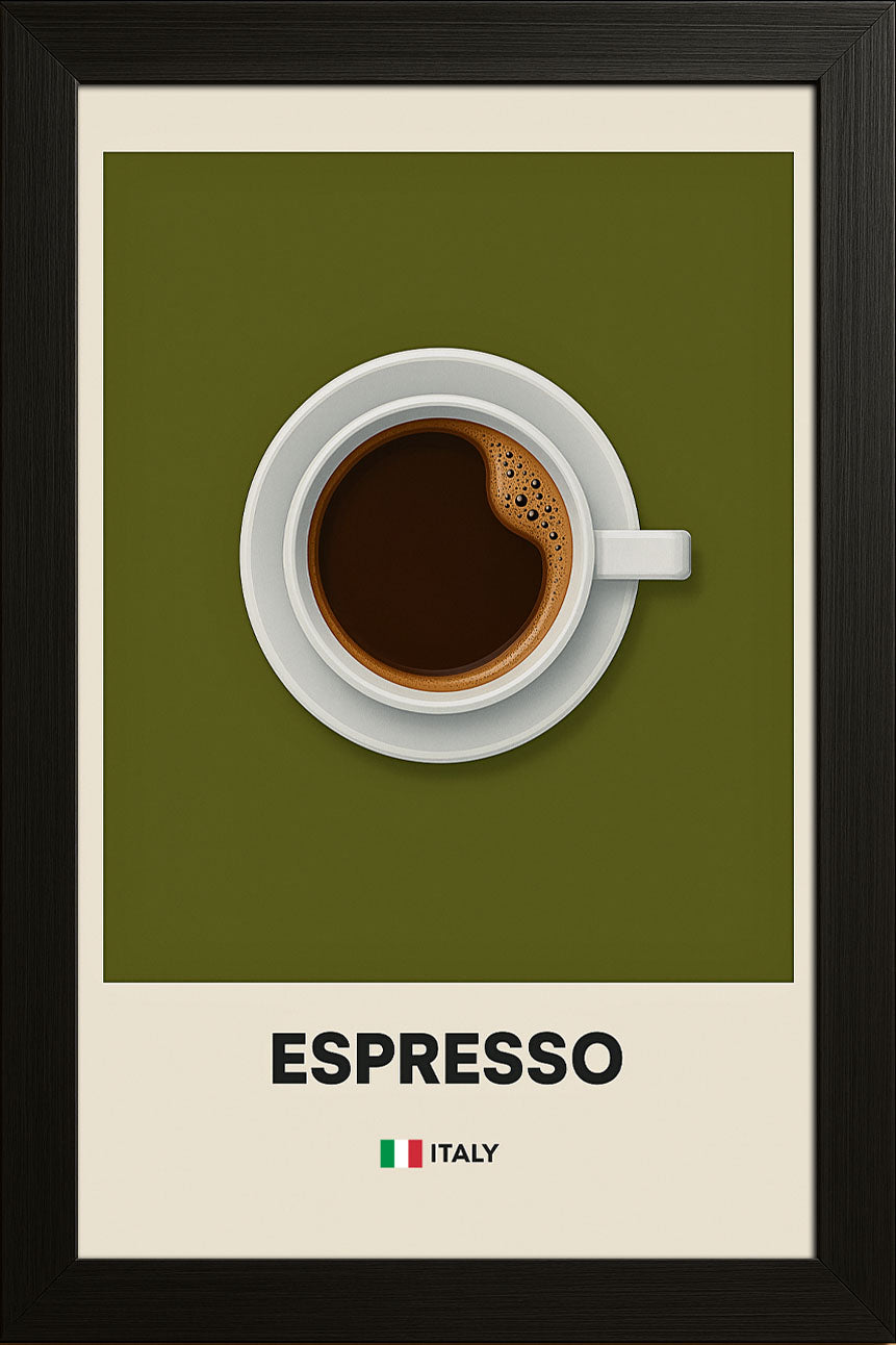 Espresso Üstten Bakış Posteri