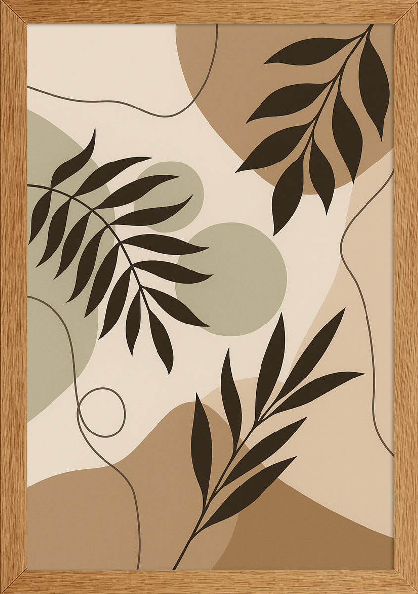 Yapraklar ve Pastel Tonlar Posteri-2