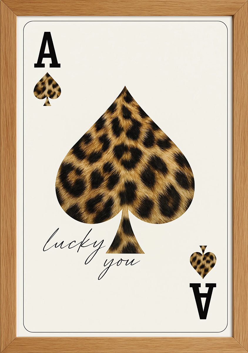 Leopar Desenli Lucky You Posteri