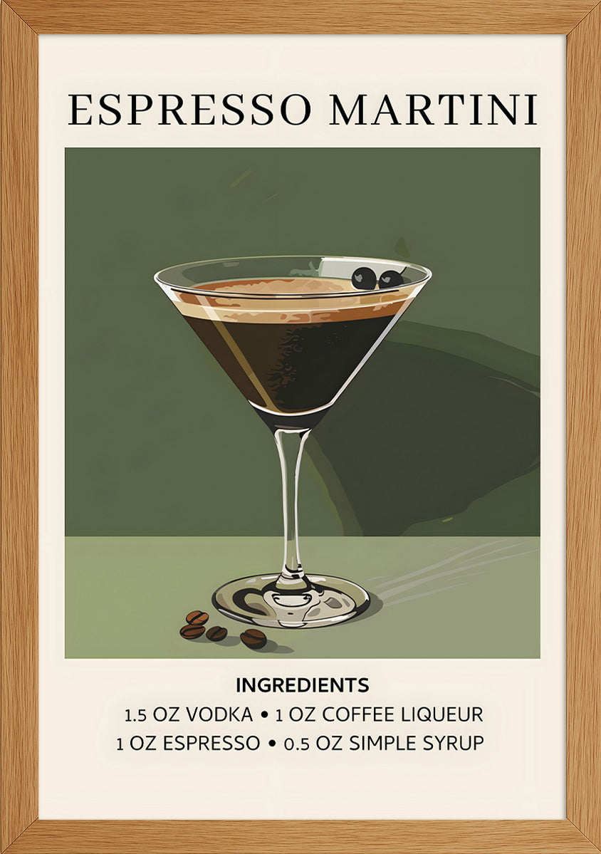 Yeşil Fonda Espresso Martini Posteri