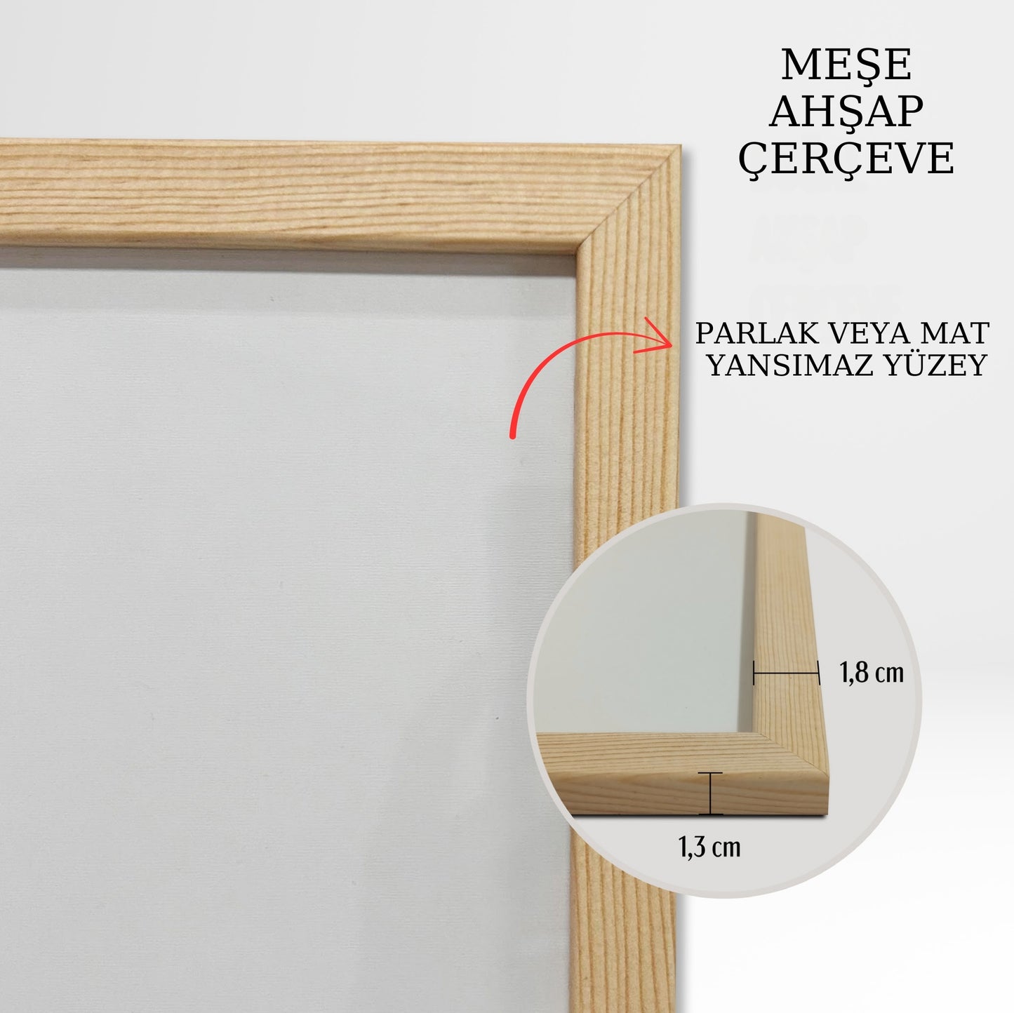 meşe ahşap çerçeve