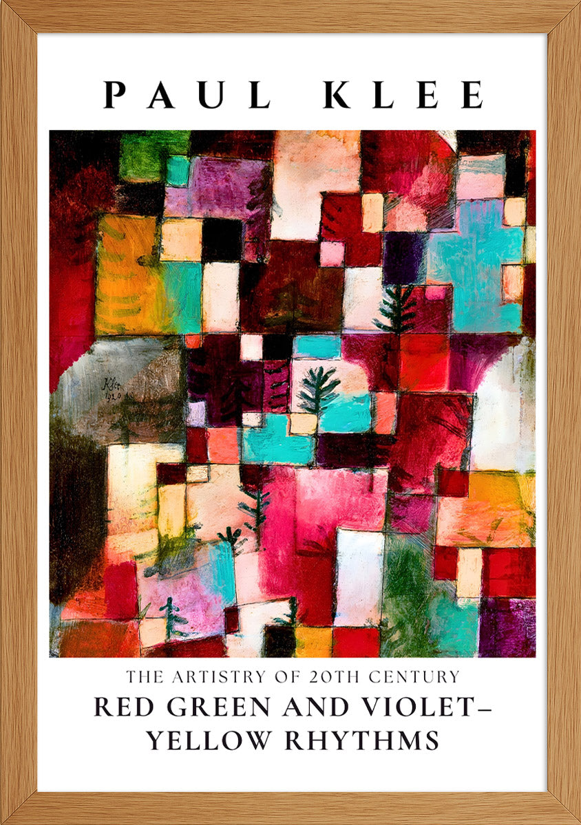 Paul Klee Red Green And Violet-Yellow Rhythms Posteri