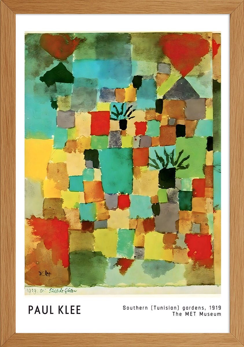Paul Klee - Southern (Tunisian) Gardens, 1919 Posteri