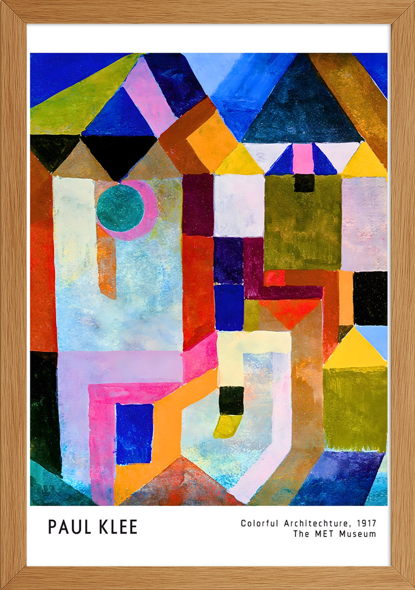 Paul Klee - Colorful Architecture, 1917 Posteri