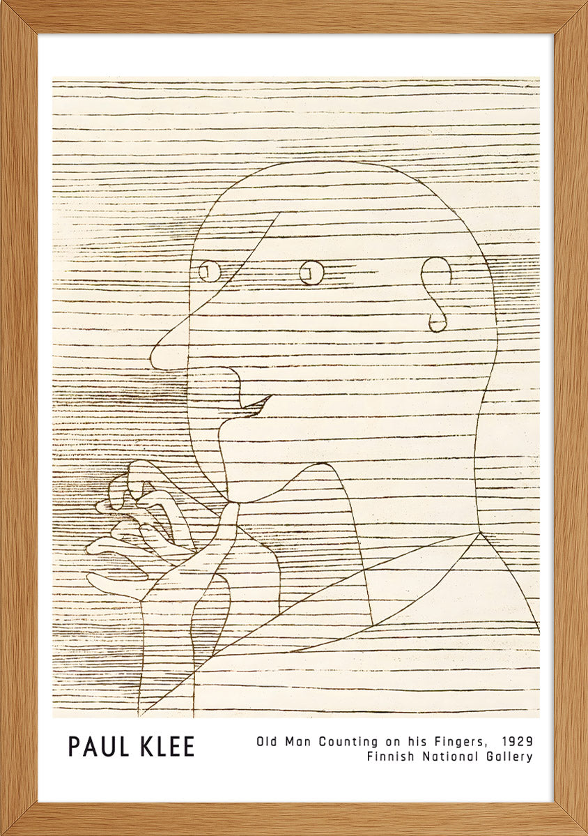 Paul Klee - Old Man Counting On his Fingers, 1929 Posteri