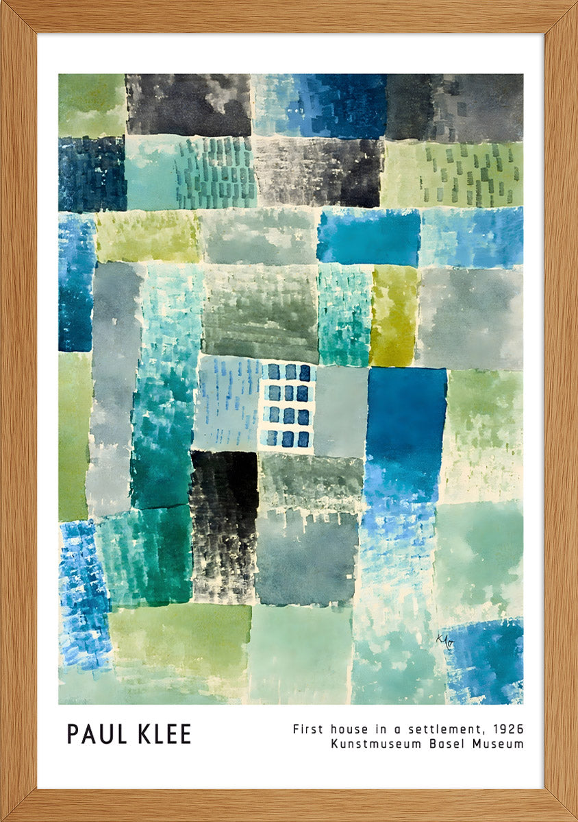 Paul Klee - First House In A Settlement, 1926 Posteri