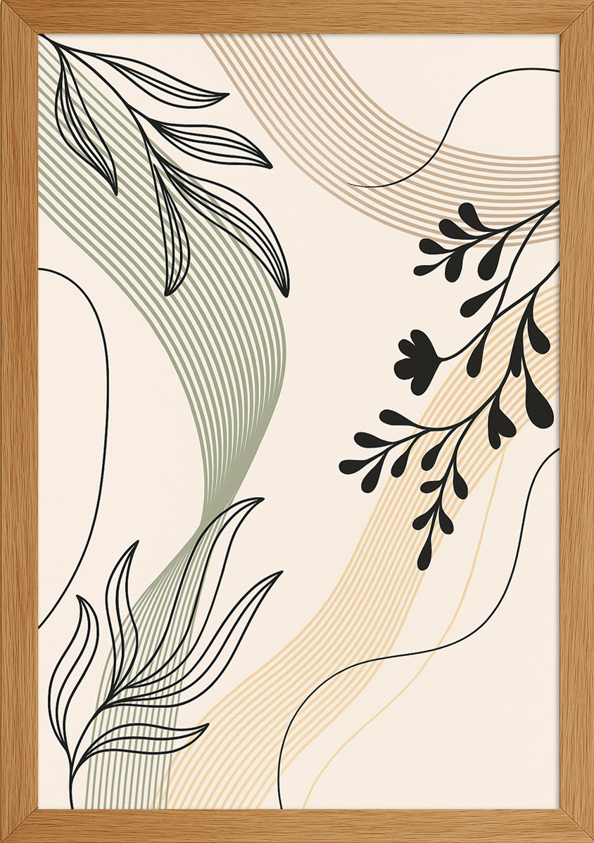 Soft Renkler ve Çizgisel Formlar Posteri-3