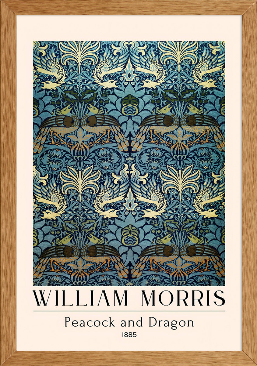 William Morris Peacock and Dragon Posteri