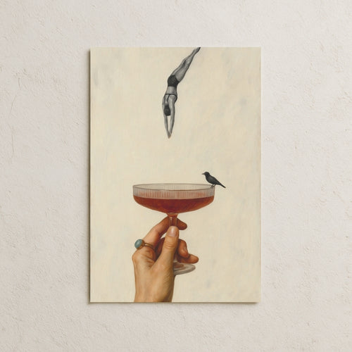 Kokteyle Atlayan Kadın Posteri