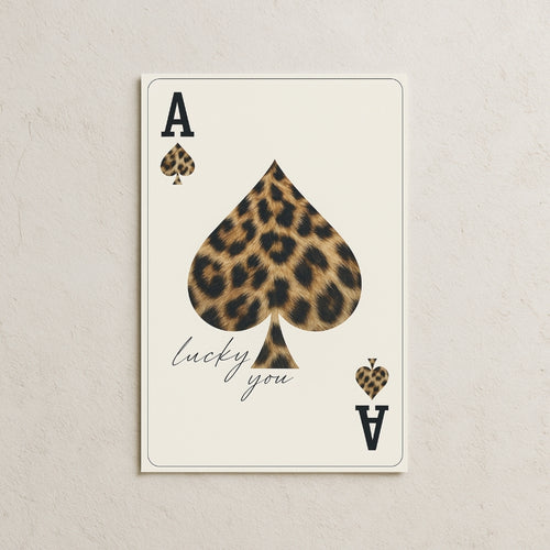 Leopar Desenli Lucky You Posteri