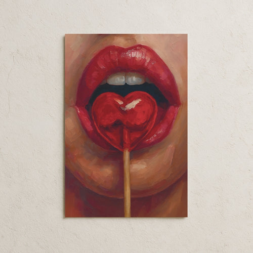 Kadın ve Kalpli Şeker Posteri