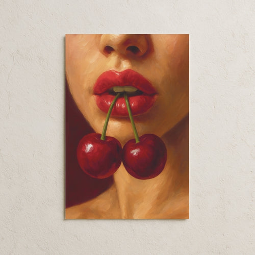 Kiraz Taşıyan Kadın Posteri