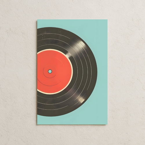 Turkuaz Fonda Plak Posteri