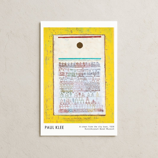Paul Klee - A Sheet From The City Book, 1928 Posteri