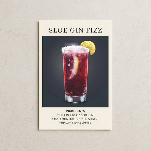 Sloe Gin Fizz Posteri