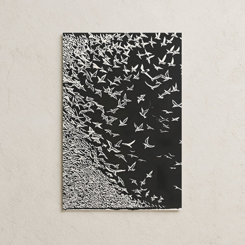 Karanlık Gökyüzü ve Uçan Kuşlar Posteri