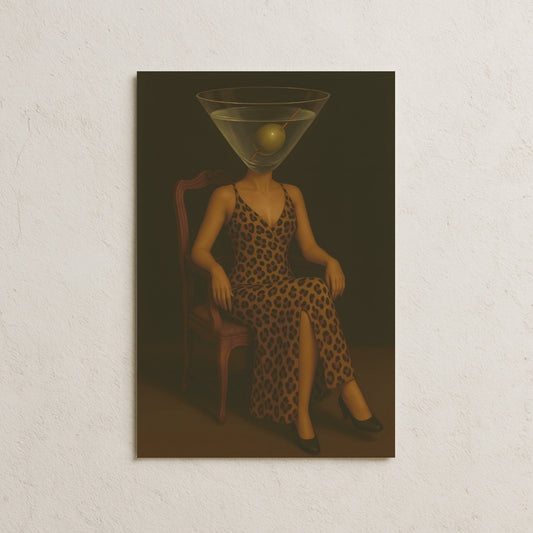 Martini Kafalı Kadın Posteri