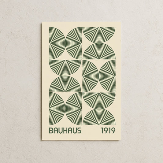 Bauhaus Green Half Posteri