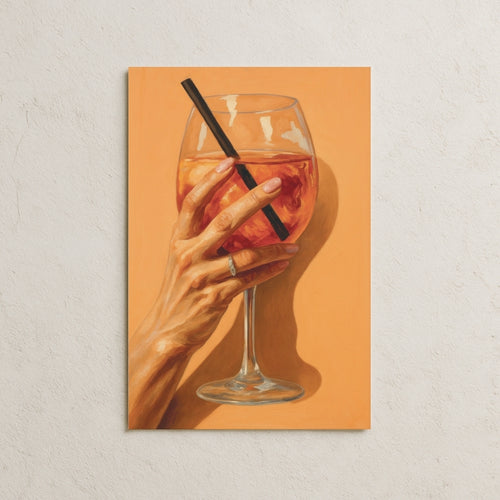 Aperol Spritz Tutan Kadın Posteri