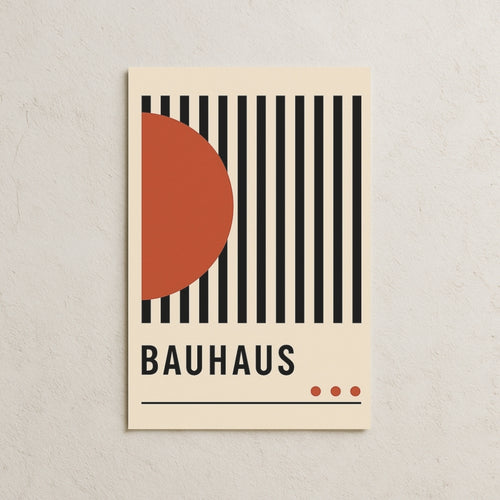 Bauhaus Half Orange Posteri