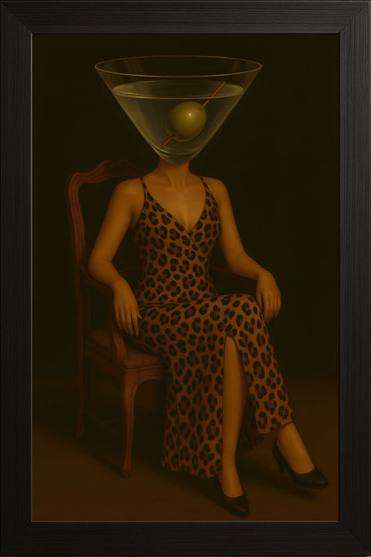 Martini Kafalı Kadın Posteri