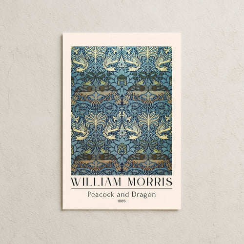 William Morris Peacock and Dragon Posteri
