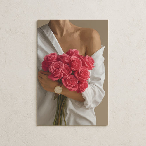 Çiçek Taşıyan Kadın Posteri-5