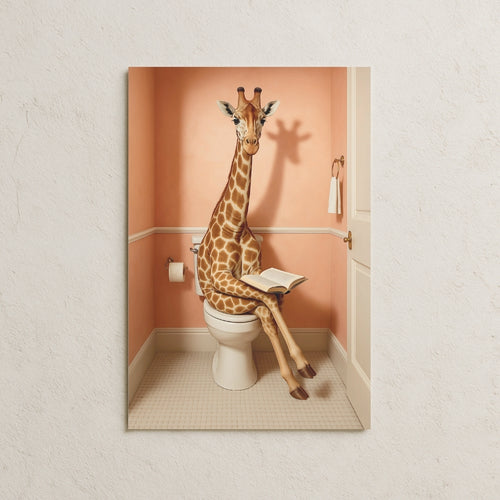 Tuvaletteki Zürafa Posteri