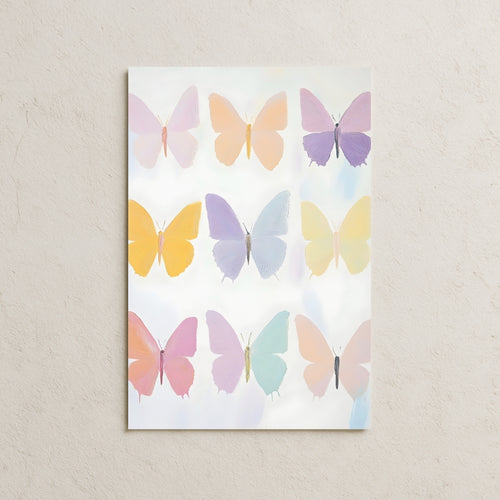 Sulu Boya Kelebekler Posteri