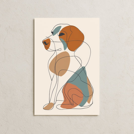 2 Boyutlu Çizim-Köpek Posteri-4